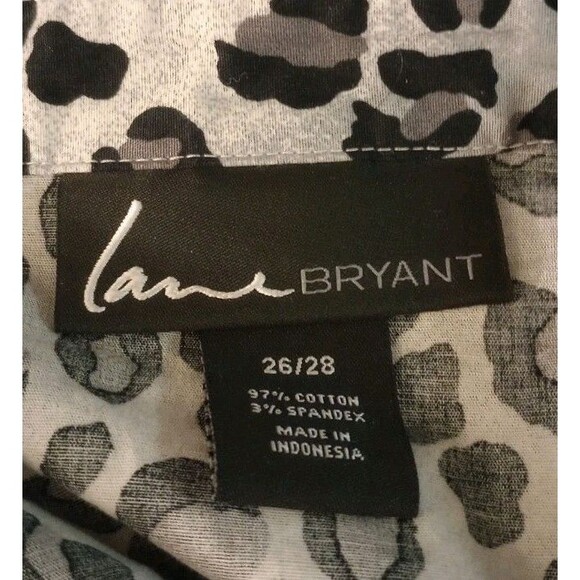 LANE BRYANT Blouse Cheetah Print Black‎ Gray Size 26/28 - Picture 3 of 4